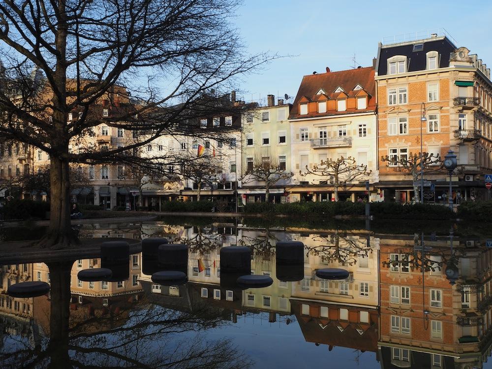 Baden-Baden schläft - Augustaplatz im Abendlicht