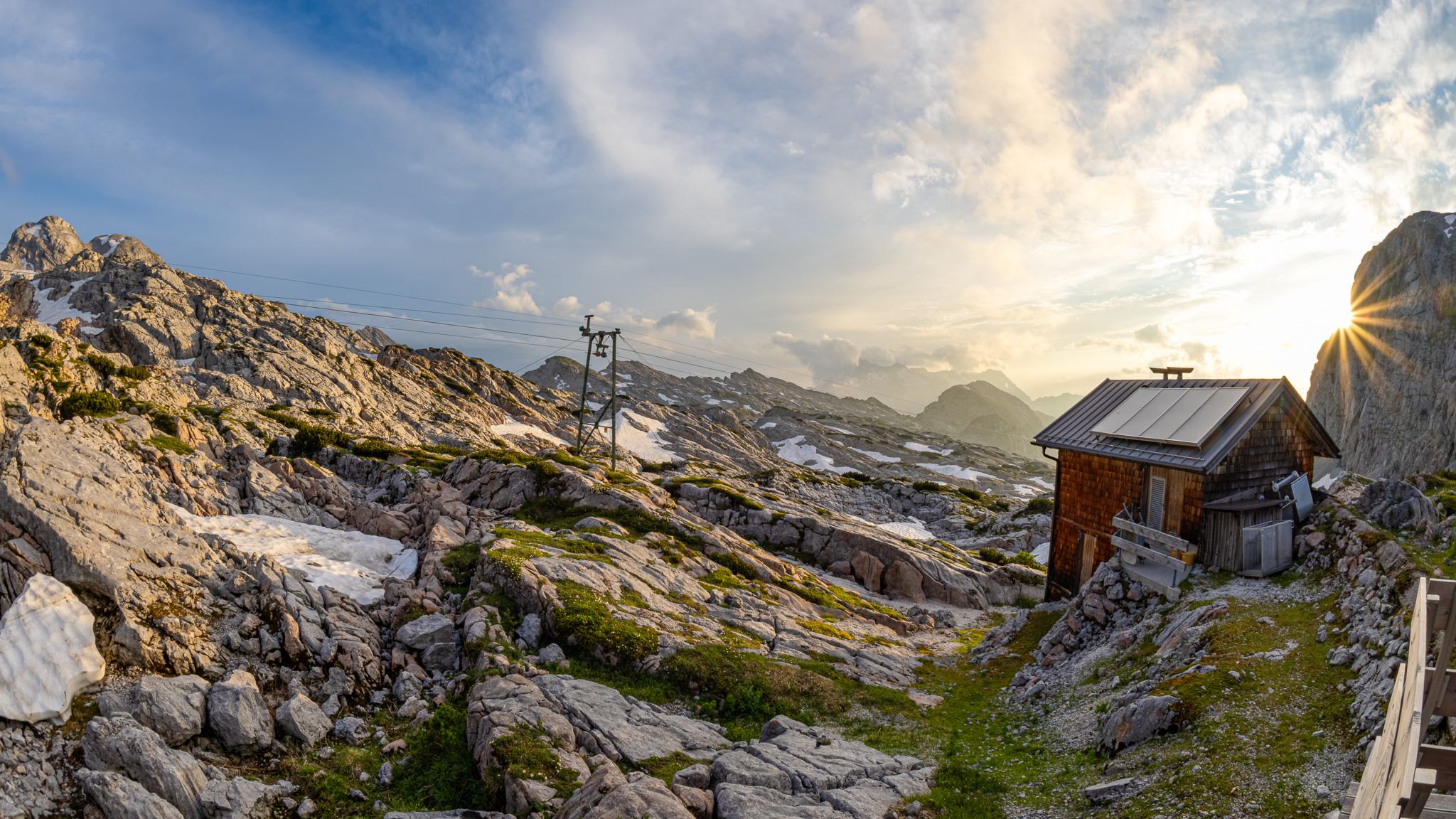 Sonnenuntergang am Ingolstädter Haus