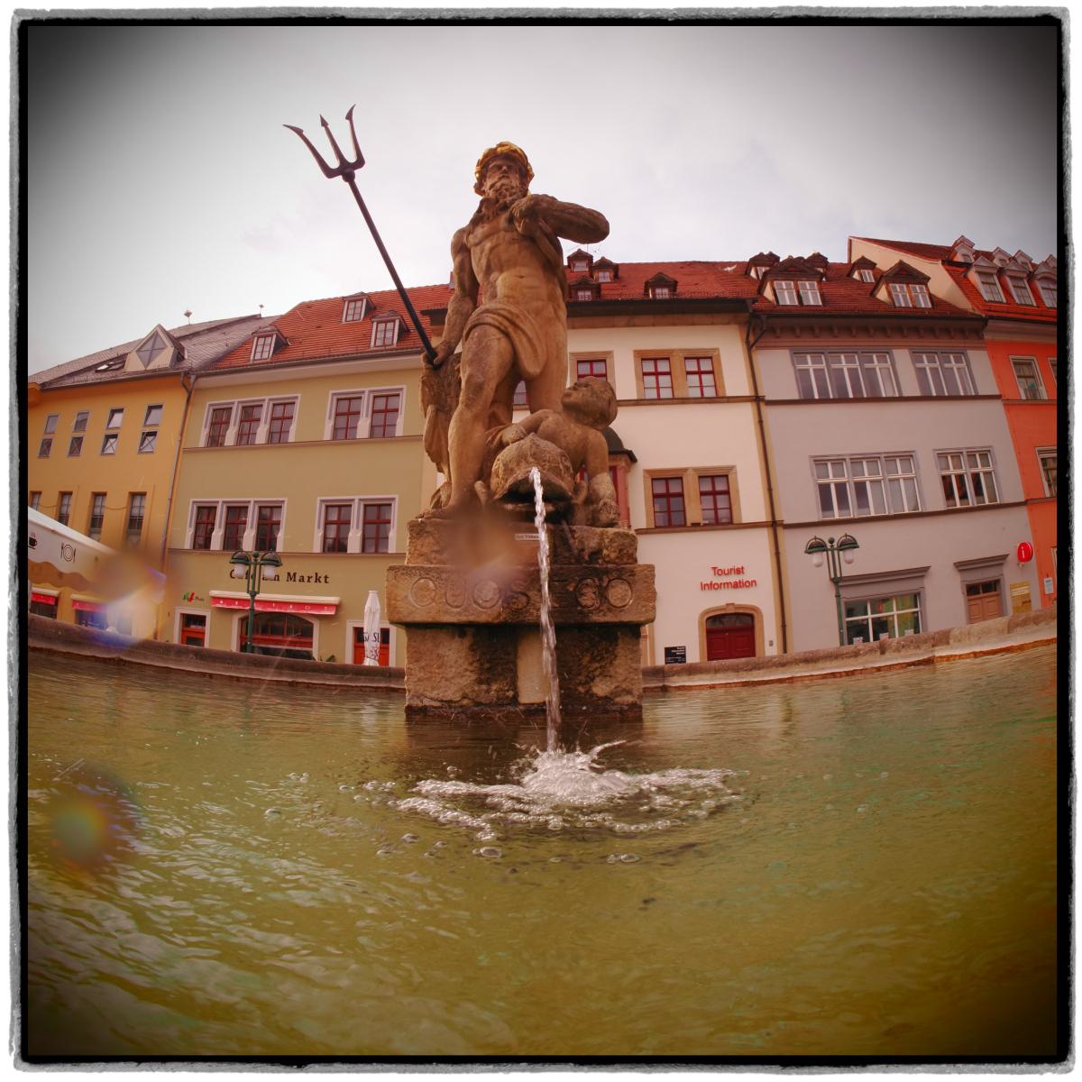Neptun Brunnen Weimar Marktplatz